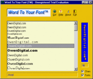 Word To Your Font (TM) screenshot